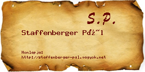 Staffenberger Pál névjegykártya