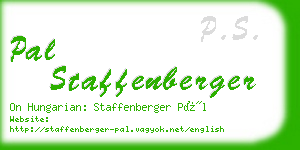 pal staffenberger business card